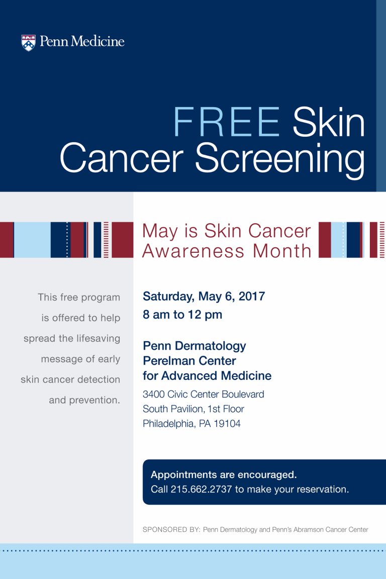 Free Skin Cancer Screening Penn Dermatology Events